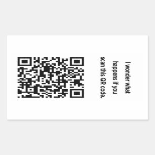 Sticker Rectangulaire Code inutile de QR : Merveille