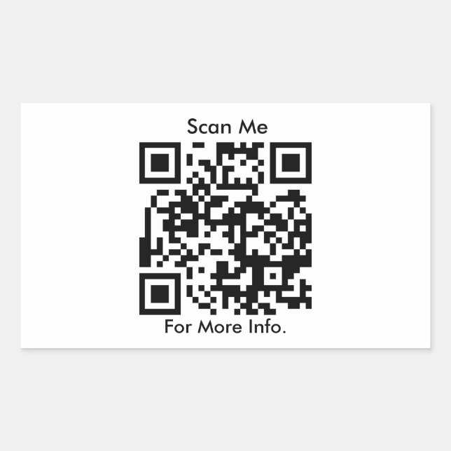 Sticker Rectangulaire Code QR personnalisé (Devant)