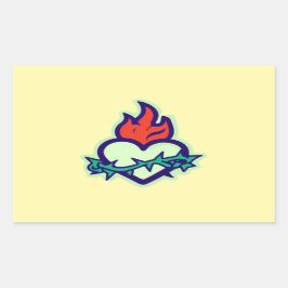Sticker Rectangulaire Coeur