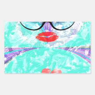 Sticker Rectangulaire Coeur parfait