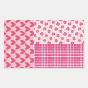 Sticker Rectangulaire Coeurs pour toujours