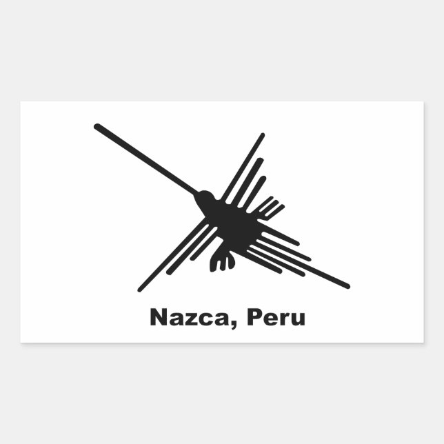 Sticker Rectangulaire Colibri Nazca, Pérou (Devant)