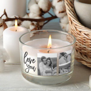 Sticker Rectangulaire Collage moderne Couple Photo & Love You Beauté Cad