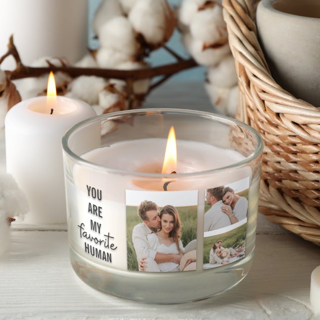 Sticker Rectangulaire Collage moderne Couple Photo & Romantic Love Citat (Créateur téléchargé)