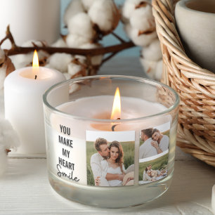 Sticker Rectangulaire Collage photo en couple et belle citation romantiq