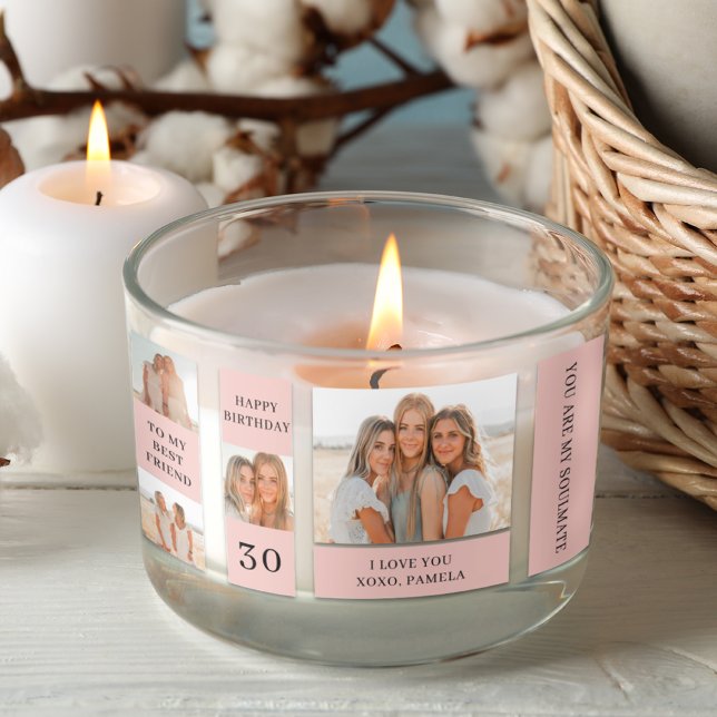 Sticker Rectangulaire Collage photos amies | Joyeux cadeau d'anniversair (Créateur téléchargé)