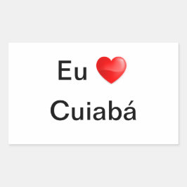Sticker Rectangulaire Colle j'aime Cuiabá