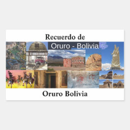 Sticker Rectangulaire Colle recuerdo d'Oruro Bolivie