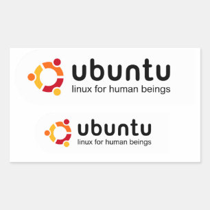 Sticker Rectangulaire Colle Ubuntu - Linux sera de human beings