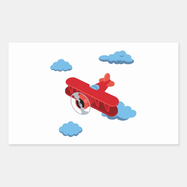 Sticker Rectangulaire Collection de la fête des avions ! (Devant)
