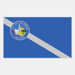 Sticker Rectangulaire Collier rectangle avec Drapeau de Las Vegas, États