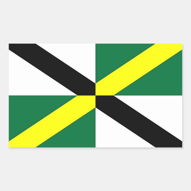 Sticker Rectangulaire Collier rectangle avec Drapeau de Monterey, U.S.A. (Devant)