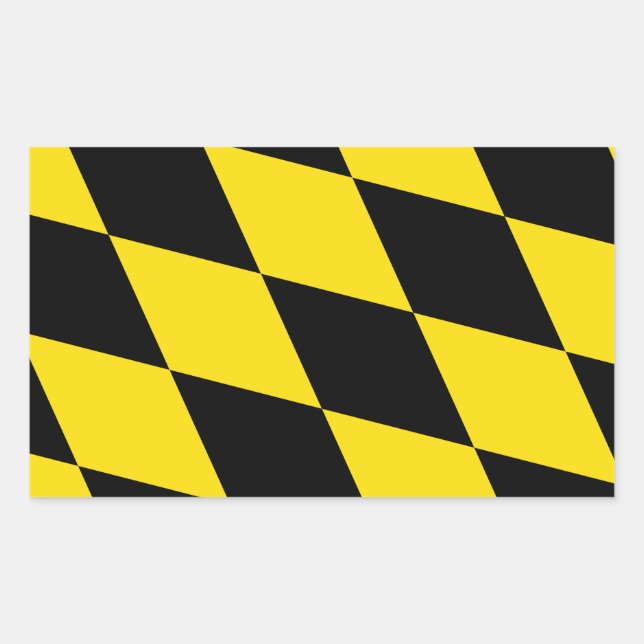 Sticker Rectangulaire Collier rectangle avec Drapeau de Munich, Allemagn (Devant)