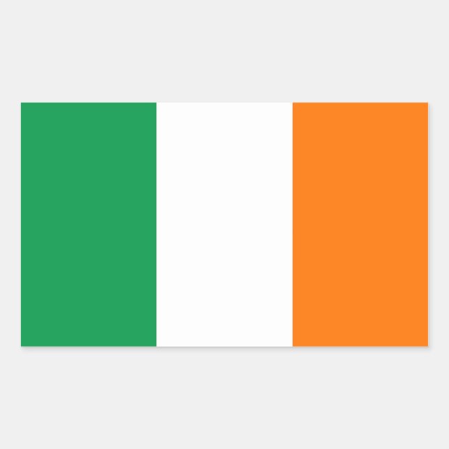 Sticker Rectangulaire Collier rectangle avec Drapeau d'Irlande (Devant)