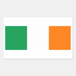 Sticker Rectangulaire Collier rectangle avec Drapeau d'Irlande