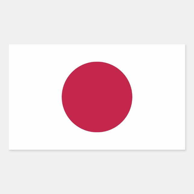 Sticker Rectangulaire Collier rectangle avec drapeau du Japon (Devant)