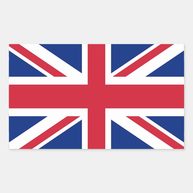 Sticker Rectangulaire Collier rectangle avec Drapeau du Royaume-Uni (Devant)