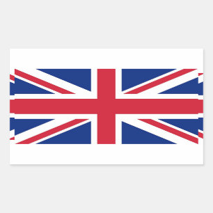 Sticker Rectangulaire Collier rectangle avec Drapeau du Royaume-Uni