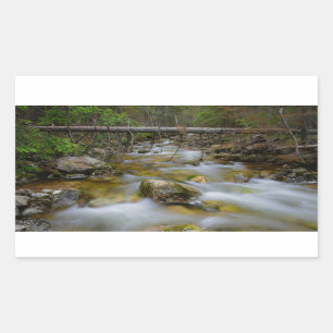 Sticker Rectangulaire Collier rectangulaire de crique de forêt rocheuse