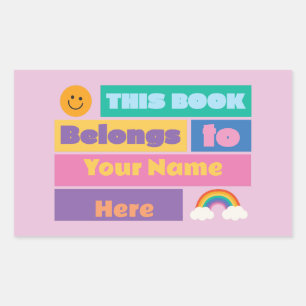 Sticker Rectangulaire Coloré Cette propriété appartient aux plaques