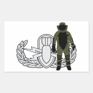 Sticker Rectangulaire Combinaison de bombe EOD