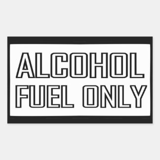 Sticker Rectangulaire Combustible d'alcool uniquement