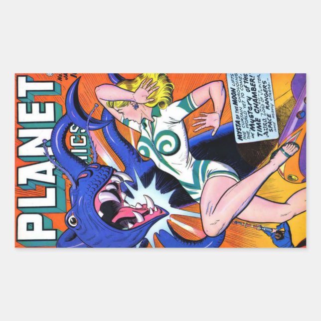 Sticker Rectangulaire Comics Planète #52 (Devant)