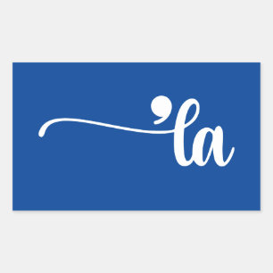 Sticker Rectangulaire Comma La   Kamala Harris Blue