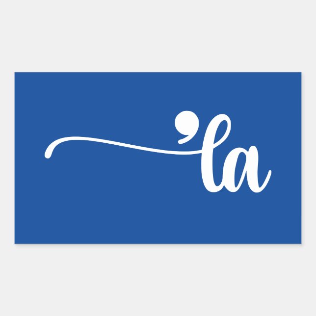 Sticker Rectangulaire Comma La | Kamala Harris Blue (Devant)