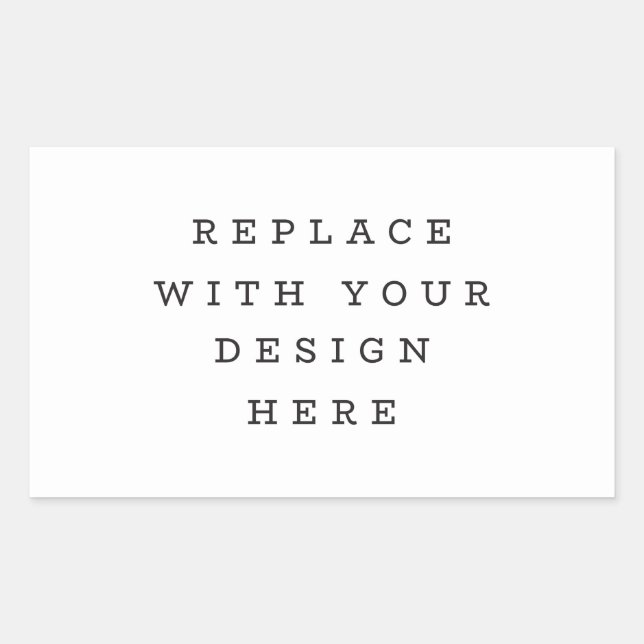 Sticker Rectangulaire COMMANDE D'IMPRESSION rectangle de partie d'envelo (Devant)