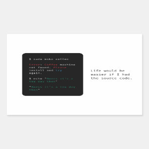 Sticker Rectangulaire Commande Geeky Computer