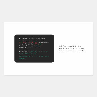 Sticker Rectangulaire Commande Geeky Computer