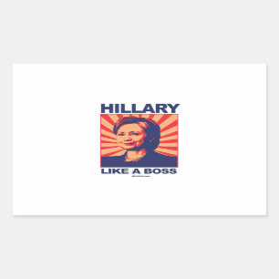Sticker Rectangulaire Comme un patron - propagande de Hillary