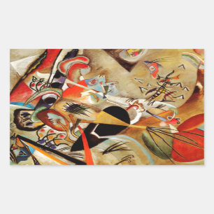 Sticker Rectangulaire Composition Abstraite de Kandinsky
