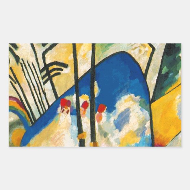 Sticker Rectangulaire Composition Kandinsky IV (Devant)
