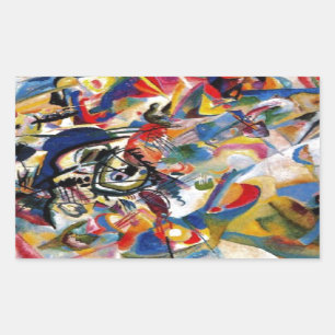 Sticker Rectangulaire Composition VII de Kandinsky