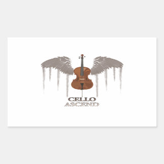 Sticker Rectangulaire Conception Ascend Cello ailé