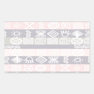 Sticker Rectangulaire Conception de Boho Africain Ethnique
