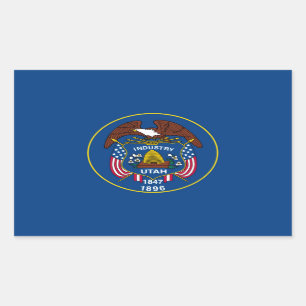 Sticker Rectangulaire Conception de l'indicateur d'état Utah