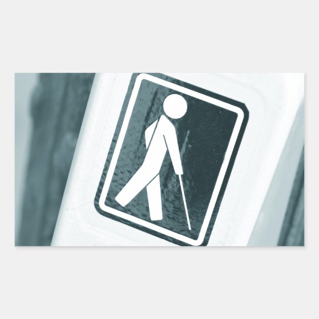 Sticker Rectangulaire Conception des panneaux aveugles (Devant)