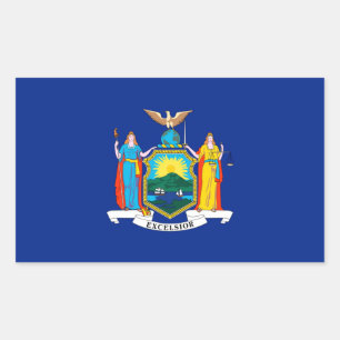 Sticker Rectangulaire Conception du drapeau de l'État de New York