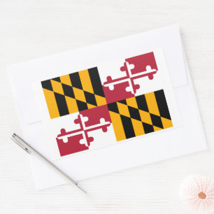 Sticker Rectangulaire Conception du drapeau de l'État du Maryland