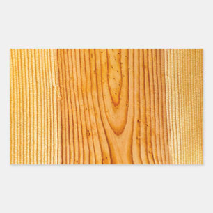 Sticker Rectangulaire Conception en bois naturelle 1 de grain