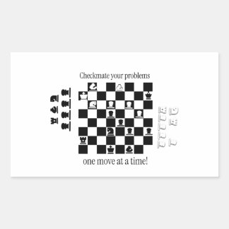 Sticker Rectangulaire Conception Inspirée des Échecs Classiques
