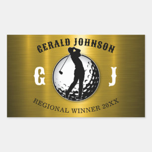 Sticker Rectangulaire Conception minimaliste élégante de golf