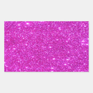 Sticker Rectangulaire Conception personnalisable d'étincelle rose de