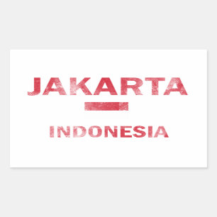 Sticker Rectangulaire Conceptions de Jakarta Indonésie