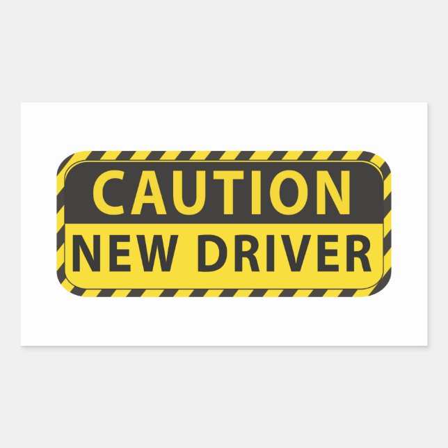 Sticker Rectangulaire conducteur d'étudiant amusant - s'il vous plaît so (Devant)