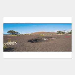 Sticker Rectangulaire cône de cendres pu’u pua’i le long du sentier byro