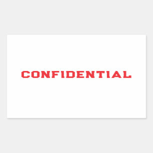 Sticker Rectangulaire Confidentiel